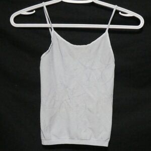 Light Blue Stitched Floral Spaghetti Strap Cami - Camisole | xs - extra small